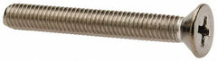 Value Collection - #10-32 UNF, 1-1/2" OAL Phillips Drive Machine Screw - Flat Head, Grade 316 Stainless Steel, Uncoated, Without Washer - Americas Industrial Supply