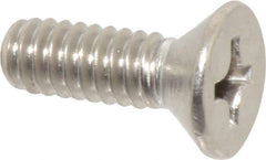 Value Collection - 1/4-20 UNC, 3/4" OAL Phillips Drive Machine Screw - Flat Head, Grade 316 Stainless Steel, Uncoated, Without Washer - Americas Industrial Supply