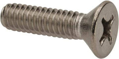 Value Collection - 1/4-20 UNC, 1" OAL Phillips Drive Machine Screw - Flat Head, Grade 316 Stainless Steel, Uncoated, Without Washer - Americas Industrial Supply