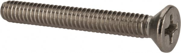 Value Collection - 1/4-20 UNC, 2" OAL Phillips Drive Machine Screw - Flat Head, Grade 316 Stainless Steel, Uncoated, Without Washer - Americas Industrial Supply