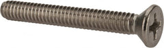 Value Collection - 1/4-20 UNC, 2" OAL Phillips Drive Machine Screw - Flat Head, Grade 316 Stainless Steel, Uncoated, Without Washer - Americas Industrial Supply