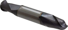 Accupro - 1/2" Diam, 5/8" LOC, 2 Flute Solid Carbide Ball End Mill - AlTiN Finish, Double End, 3" OAL, 1/2" Shank Diam, Spiral Flute - Americas Industrial Supply