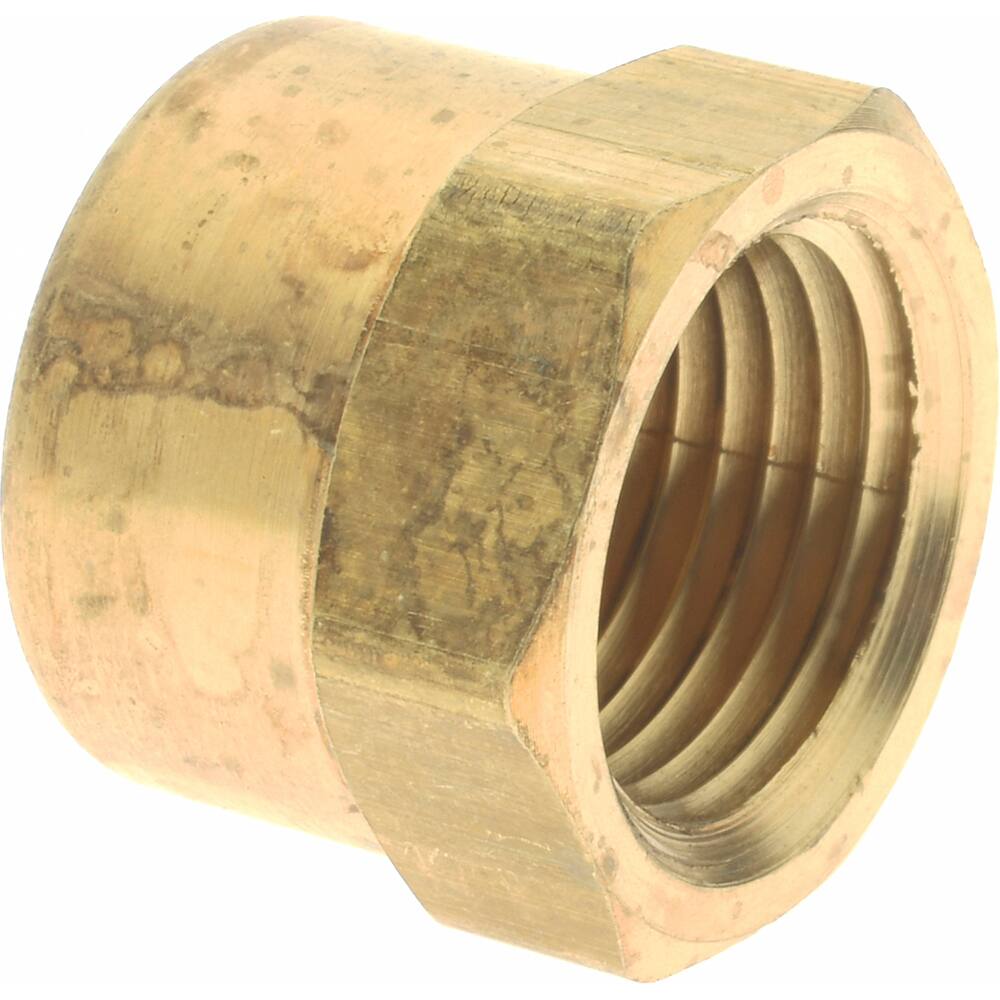Eaton - 3/8 Female Thread, Brass Industrial Pipe End Cap - Americas Industrial Supply