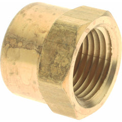 Eaton - 3/8 Female Thread, Brass Industrial Pipe End Cap - Americas Industrial Supply