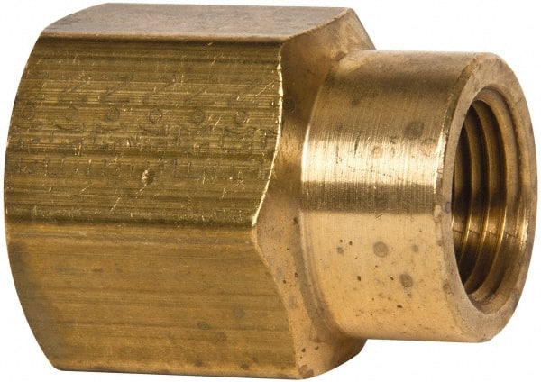 Eaton - 1/2 x 3/8 Female Thread, Brass Industrial Pipe Coupling - Americas Industrial Supply