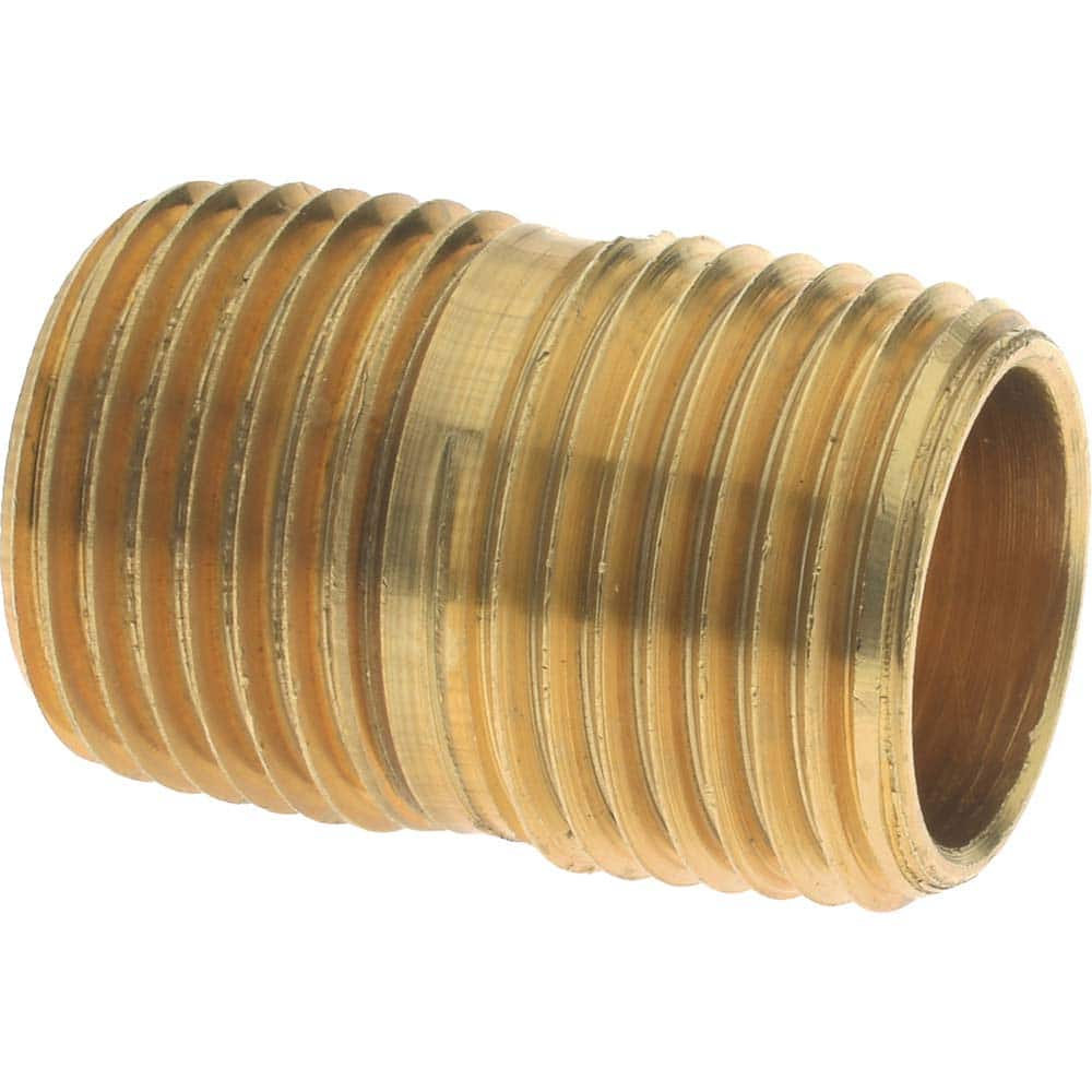 Eaton - 3/8 Male Thread, Brass Industrial Pipe Close Nipple - Americas Industrial Supply