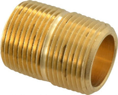 Eaton - 3/4 Male Thread, Brass Industrial Pipe Close Nipple - Americas Industrial Supply