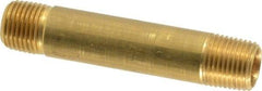 Eaton - 1/8 Male Thread, Brass Industrial Pipe Long Nipple - MNPTF, 1,200 psi - Americas Industrial Supply