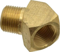 Eaton - 3/8 Male Thread x 3/8 Female Thread, Brass Industrial Pipe 45° Street Elbow - MNPTF x FNPTF, 1,200 psi - Americas Industrial Supply