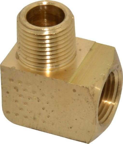 Eaton - 3/8 Male Thread x 3/8 Female Thread, Brass Industrial Pipe 90° Street Elbow - MNPTF x FNPTF, 1,200 psi - Americas Industrial Supply