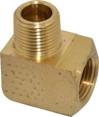 Eaton - 3/8 Male Thread x 3/8 Female Thread, Brass Industrial Pipe 90° Street Elbow - MNPTF x FNPTF, 1,200 psi - Americas Industrial Supply