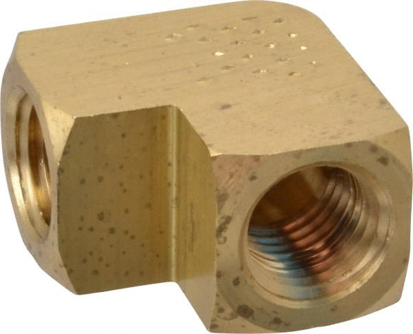 Eaton - 1/4 Female Thread, Brass Industrial Pipe 90° Female Elbow - Americas Industrial Supply