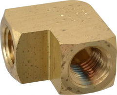 Eaton - 1/4 Female Thread, Brass Industrial Pipe 90° Female Elbow - Americas Industrial Supply