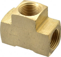 Eaton - 3/8 Female Thread, Brass Industrial Pipe Female Tee - Americas Industrial Supply