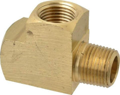 Eaton - 1/2 Male Thread x 1/2 Female Thread, Brass Industrial Pipe Street Tee - MNPTF x FNPTF, 1,200 psi - Americas Industrial Supply
