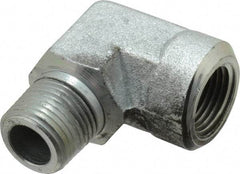 Eaton - 3/8 Male Thread x 3/8 Female Thread, Steel Industrial Pipe 90° Street Elbow - MNPT x FNPT, 5,000 psi - Americas Industrial Supply
