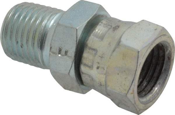 Eaton - 1/4-18 Male Thread x 1/4-18 Female Thread, Steel Industrial Pipe Adapter - MNPT x FNPSM, 2,500 psi - Americas Industrial Supply