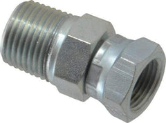 Eaton - 1/2-14 Male Thread x 3/8-18 Female Thread, Steel Industrial Pipe Adapter - MNPT x FNPSM, 2,500 psi - Americas Industrial Supply