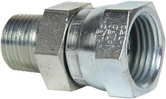 Eaton - 3/8-18 Male Thread x 1/2-14 Female Thread, Steel Industrial Pipe Adapter - MNPT x FNPSM, 2,500 psi - Americas Industrial Supply