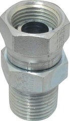 Eaton - 1/2-14 Male Thread x 1/2-14 Female Thread, Steel Industrial Pipe Adapter - MNPT x FNPSM, 2,500 psi - Americas Industrial Supply