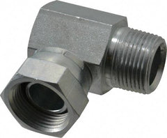Weatherhead - 3/4-14 Male Thread x 3/4-14 Female Thread, Steel Industrial Pipe 90° Elbow Adapter - FNPSM x MNPT, 2,500 psi - Americas Industrial Supply