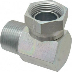 Weatherhead - 1 - 11-1/2 Male Thread x 1 - 11-1/2 Female Thread, Steel Industrial Pipe 90° Elbow Adapter - FNPSM x MNPT, 2,500 psi - Americas Industrial Supply