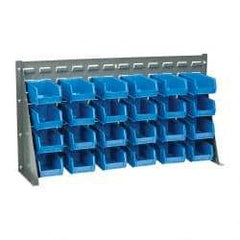 Quantum Storage - 120 Lb Capacity, 36" Deep x 8" Wide x 19" High, Steel Bench Rack - For Hanging Bins - Americas Industrial Supply