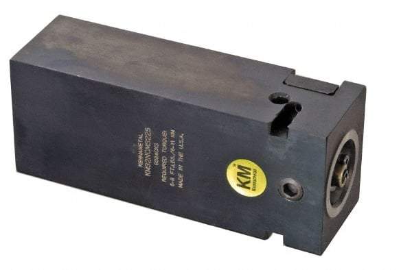 Kennametal - Neutral Cut, KM50 Modular Connection, Square Shank Lathe Modular Clamping Unit - 2-1/2" Square Shank Length, 2-1/8" Square Shank Width, 6" OAL, Through Coolant, Series NCM Square Shank Replacement - Exact Industrial Supply