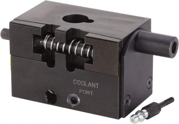 Kennametal - Right Hand Cut, KM40 Modular Connection, Square Shank Lathe Modular Clamping Unit - 2.244" Square Shank Length, 2-1/2" Square Shank Width, 4.425" OAL, Through Coolant, Series CL2S Square Shank - Exact Industrial Supply