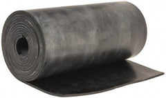 Made in USA - 3/32" Thick x 6" Wide x 5' Long Black Buna-N Rubber Roll - Stock Length, Plain Back, 50 Shore A Durometer, 2,500 psi Tensile Strength, -20°F to 170°F - Americas Industrial Supply