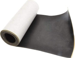 Made in USA - 1/32" Thick x 6" Wide x 60" Long, Adhesive Backed Buna-N Rubber Strip - Stock Length, 50 Shore A Durometer, 2,500 psi Tensile Strength, -20 to 170°F, Black - Americas Industrial Supply