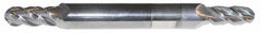 Accupro - 3/8" Diam, 3/4" LOC, 4 Flute Solid Carbide Ball End Mill - AlTiN Finish, Double End, 3-1/2" OAL, 3/8" Shank Diam, Spiral Flute - Americas Industrial Supply