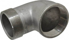 Merit Brass - 3" Grade 304 Stainless Steel Pipe 90° Elbow - FNPT x MNPT End Connections, 150 psi - Americas Industrial Supply