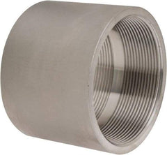 Merit Brass - 4" Grade 304 Stainless Steel Pipe Coupling - FNPT x FNPT End Connections, 150 psi - Americas Industrial Supply