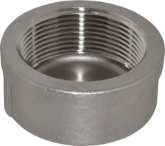 Merit Brass - 2-1/2" Grade 304 Stainless Steel Pipe End Cap - FNPT End Connections, 150 psi - Americas Industrial Supply