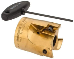 Seco - 2" Cut Diam, 0.394" Max Depth, 3/4" Arbor Hole, 3 Inserts, VPGX 2206..E.-E10 Insert Style, Indexable Copy Face Mill - R220.97 Cutter Style, 30,000 Max RPM, 2-1/4 High, Through Coolant, Series R220.97 - Americas Industrial Supply