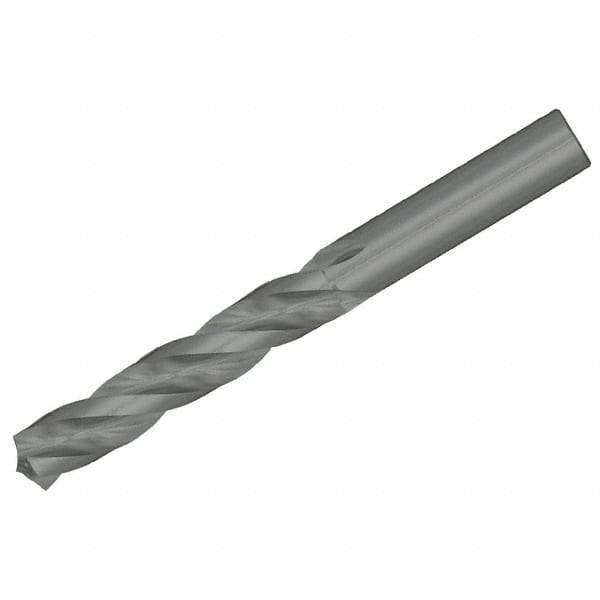 Kennametal - 1/4" 130° Solid Carbide Jobber Drill - Bright Finish, Right Hand Cut, Spiral Flute, Straight Shank, 3.74" OAL, Standard Point - Americas Industrial Supply