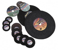 Made in USA - 16" 36 Grit Zirconia Alumina Cutoff Wheel - 5/32" Thick, 1" Arbor, 3,820 Max RPM, Use with Chop Saws - Americas Industrial Supply