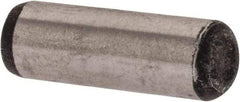Value Collection - 1/8" Diam x 3/8" Pin Length Alloy Steel Oversized Dowel Pin - C 50-58 Hardness, 3,200 Lb Breaking Strength, 1 Beveled & 1 Rounded End - Americas Industrial Supply