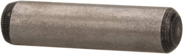 Value Collection - 1/8" Diam x 1/2" Pin Length Alloy Steel Oversized Dowel Pin - C 50-58 Hardness, 3,200 Lb Breaking Strength, 1 Beveled & 1 Rounded End - Americas Industrial Supply