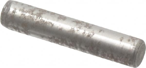 Value Collection - 1/8" Diam x 5/8" Pin Length Alloy Steel Oversized Dowel Pin - C 50-58 Hardness, 3,200 Lb Breaking Strength, 1 Beveled & 1 Rounded End - Americas Industrial Supply
