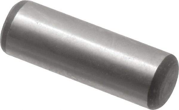 Value Collection - 1/4" Diam x 3/4" Pin Length Alloy Steel Oversized Dowel Pin - C 50-58 Hardness, 12,800 Lb Breaking Strength, 1 Beveled & 1 Rounded End - Americas Industrial Supply