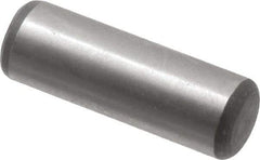 Value Collection - 1/4" Diam x 3/4" Pin Length Alloy Steel Oversized Dowel Pin - C 50-58 Hardness, 12,800 Lb Breaking Strength, 1 Beveled & 1 Rounded End - Americas Industrial Supply