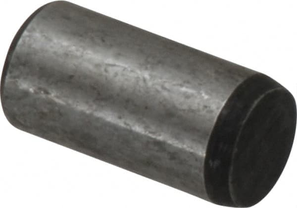 Value Collection - 3/8" Diam x 3/4" Pin Length Alloy Steel Oversized Dowel Pin - C 50-58 Hardness, 28,700 Lb Breaking Strength, 1 Beveled & 1 Rounded End - Americas Industrial Supply