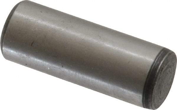 Value Collection - 3/8" Diam x 1" Pin Length Alloy Steel Oversized Dowel Pin - C 50-58 Hardness, 28,700 Lb Breaking Strength, 1 Beveled & 1 Rounded End - Americas Industrial Supply
