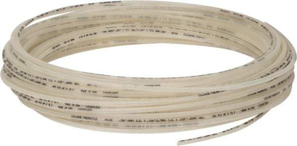 Coilhose Pneumatics - 3/32" ID x 5/32" OD, 100' Long, Nylon Tube - Natural, 275 Max psi, -60 to 200°F - Americas Industrial Supply