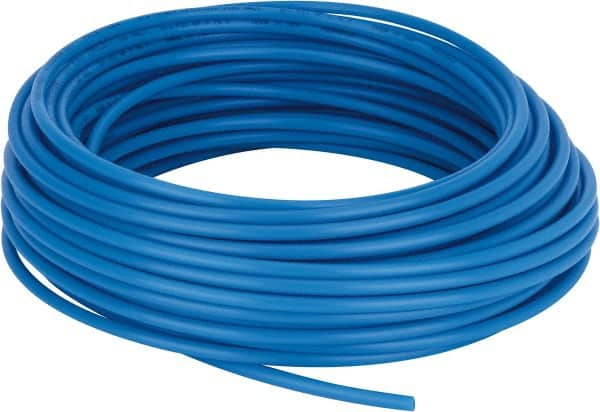 Coilhose Pneumatics - 0.17" ID x 1/4" OD, 100' Long, Polyethylene Tube - Blue, 173 Max psi, -60 to 200°F - Americas Industrial Supply