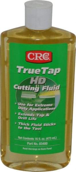 CRC - TrueTap HD, 16 oz Bottle Cutting & Tapping Fluid - Straight Oil, For Drilling, Reaming, Sawing, Shearing, Threading, Turning - Americas Industrial Supply