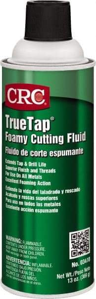 CRC - TrueTap Foamy, 16 oz Aerosol Cutting & Tapping Fluid - Straight Oil, For Drilling, Reaming, Sawing, Shearing, Threading, Turning - Americas Industrial Supply