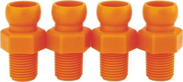 Loc-Line - 4 Piece, 1/4" Hose ID, Male to Female Coolant Hose Connector - 1/8" NPT, For Loc-Line Modular Hose Systems - Americas Industrial Supply